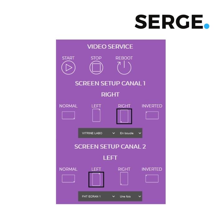 télécommande de la console Expedy Media qui contrôle la box TV Serge à distance pour changer les vidéos en vitrine